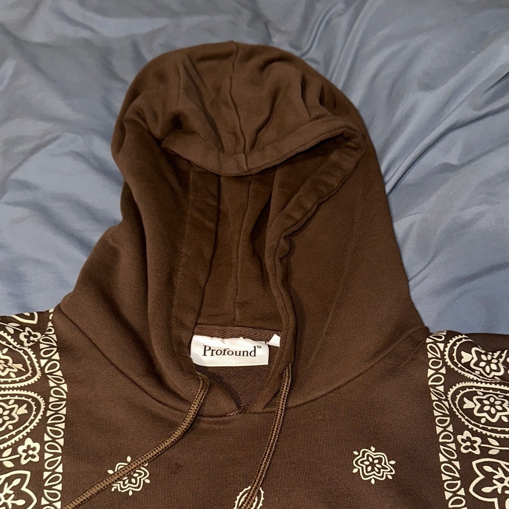Brown Patterned Hoodie